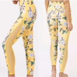 Zyia yellow floral leggings